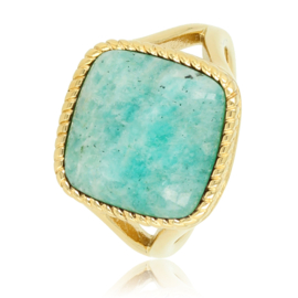 Zegelring met natuursteen Amazonite