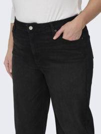 Willy wide leg jeans in gewassen zwart