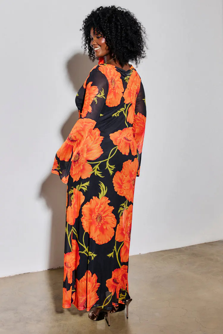 Black Poppy Aria Mesh dress NFD