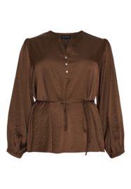 OX Blouse Satin Mocha
