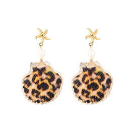 Oorbel Leopard shell