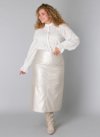 Vegan leather rok Talilah Silver