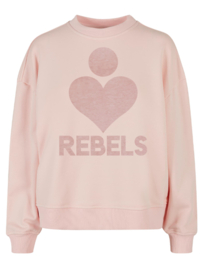 Short sweater Rebels Soft Pink Velvet