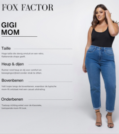 Fox Factor Gigi Monza Blue  32" - Mom fit Jeans