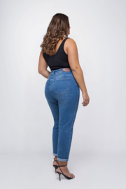 Fox Factor Gigi Monza Blue  32" - Mom fit Jeans