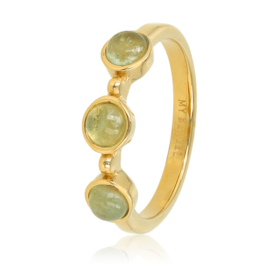 Gouden ring met Green Fluorite