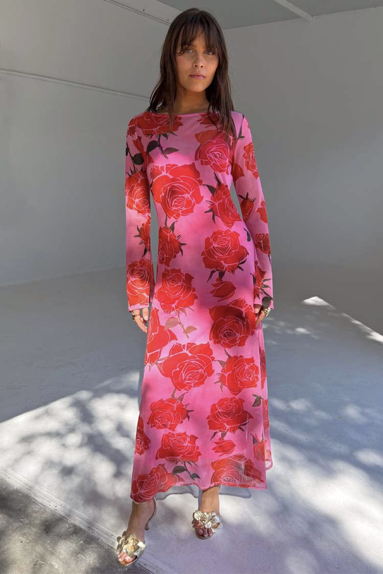 Pink Rosa Aria Mesh dress NFD