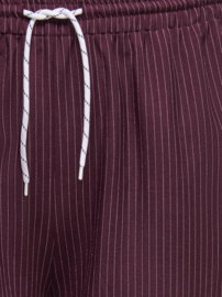 Pantalon Everlyn met pinstripe in bordeaux