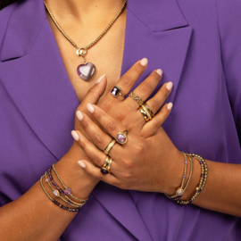 Ketting met Amethyst hart