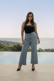 Fox Factor Dixi  Honolulu Blue 30" - Cropped Wide leg jeans