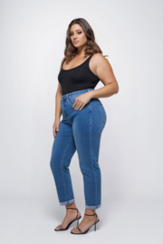 Fox Factor Gigi Monza Blue  32" - Mom fit Jeans
