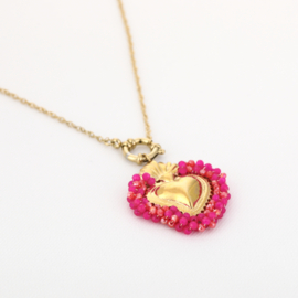 Ketting beaded heart