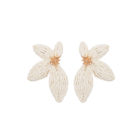 Oorbel Raffia flower