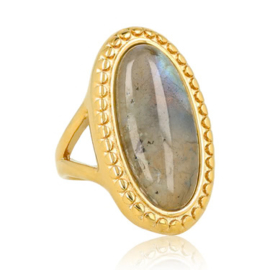 Statement ring met Labradorite