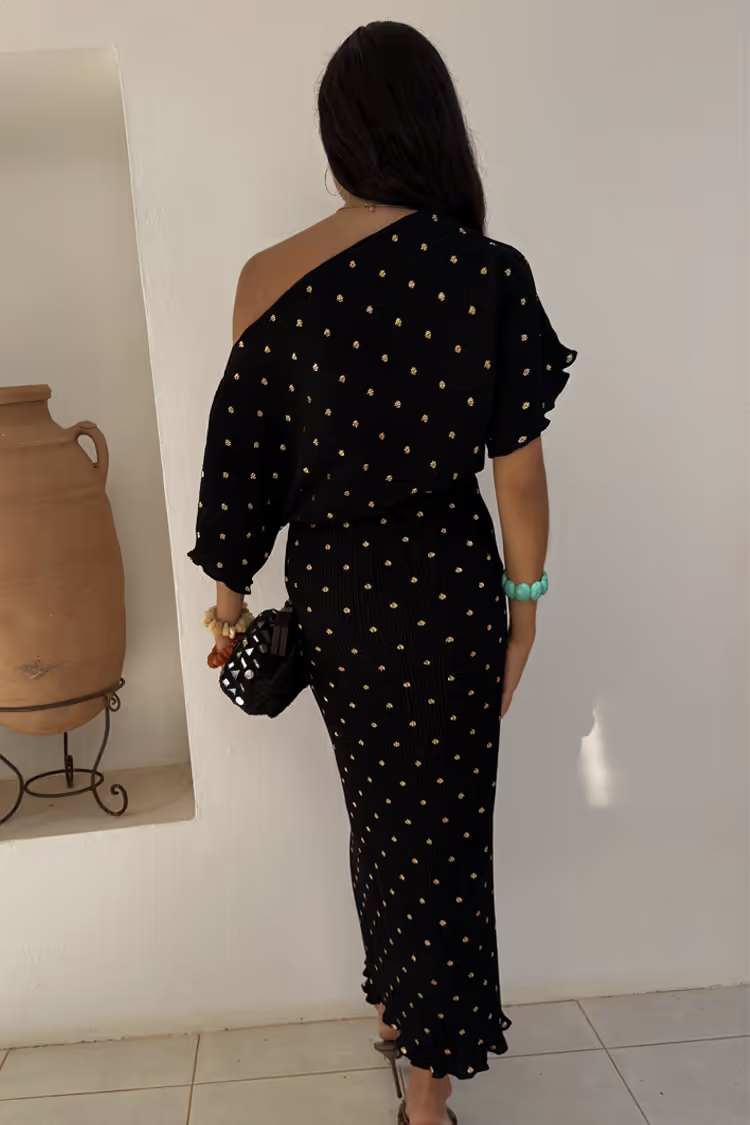 Black Tilly Plisse dress NFD