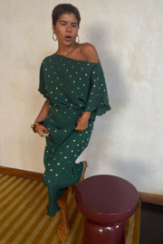 Darkgreen Tilly Plisse dress NFD