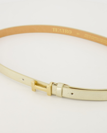 Leren riem met H sluiting small