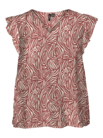 Blouse Vera brown leaves