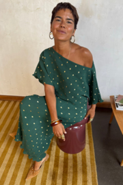 Darkgreen Tilly Plisse dress NFD