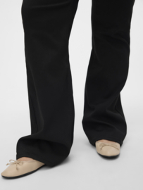 Mid rise broek Flash Flared in zwart