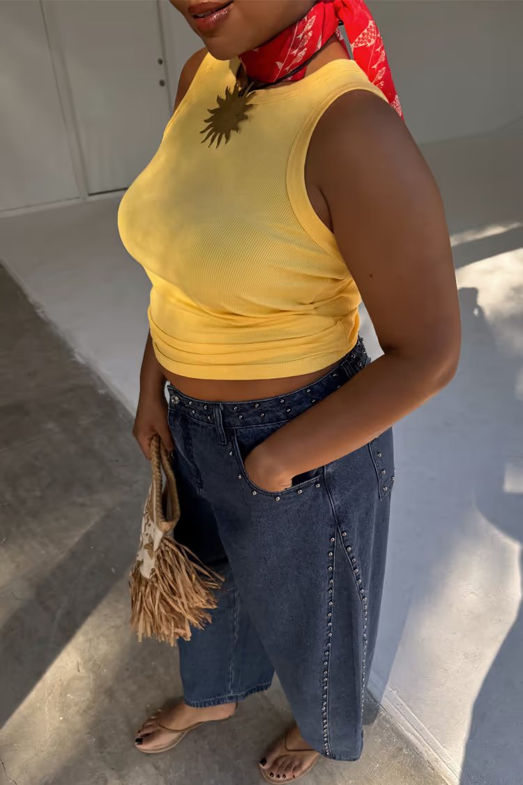 Lemon ribbed tanktop NFD