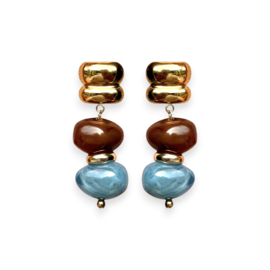 Earrings Brown Circle
