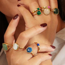 Ring met Rose Stripe Agate