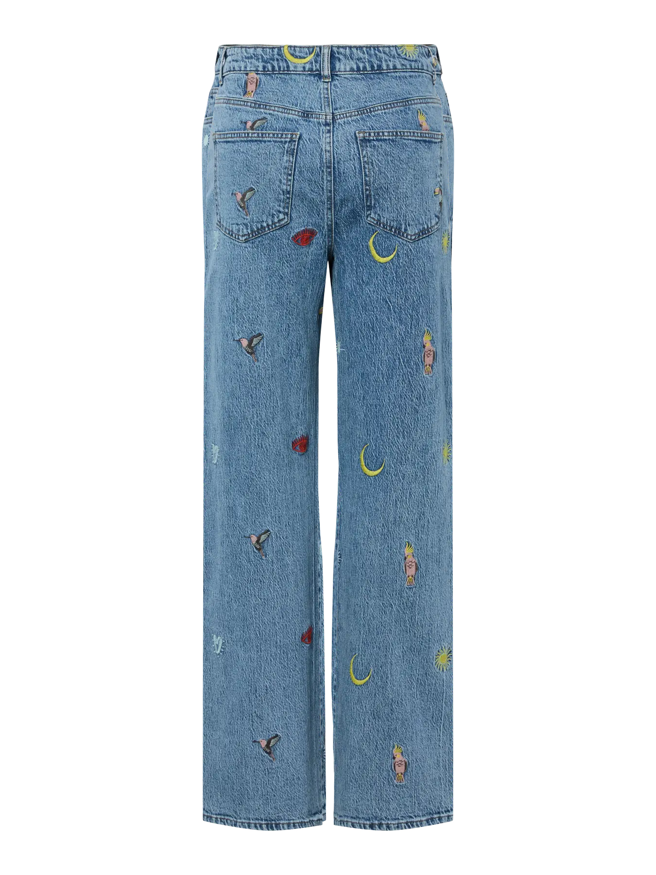 Straight jeans met borduur Jidi