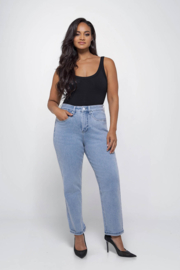 Fox Factor Gigi L.A. Blue 30" - Mom fit jeans