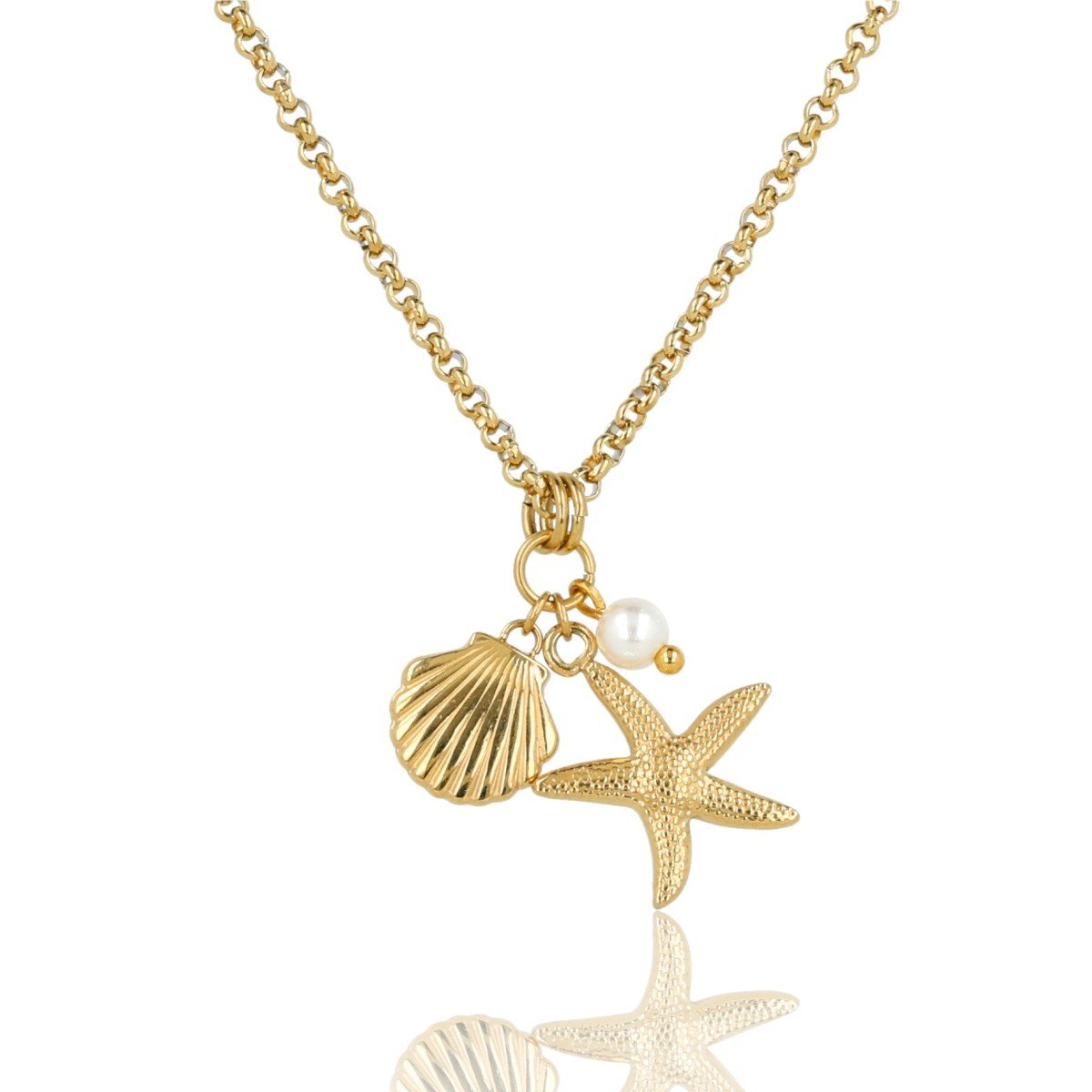 Ketting met gouden bedels