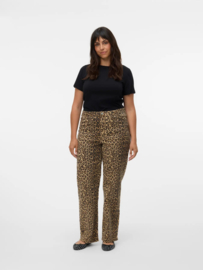 High waist jeans Tessa in leopard print