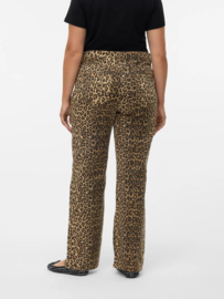 High waist jeans Tessa in leopard print