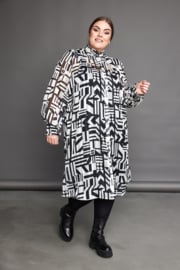 Jurk Graphic Black & White