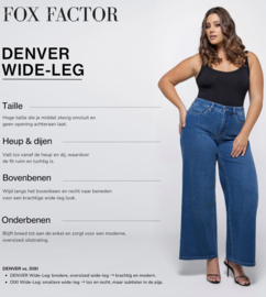 Fox Factor Denver Polar Blue 32" - Wide leg jeans