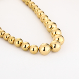 Ketting met gouden XL kralen