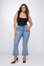 Fox Factor Bobi Sunrise Blue Cropped 28"- Flared jeans