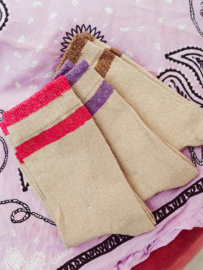 Socks Pink Stripe - Nude