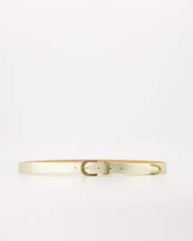 Leren riem met geribbelde buckle
