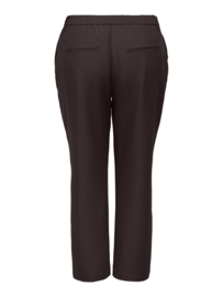 Cropped pantalon Thea in donkerbruin