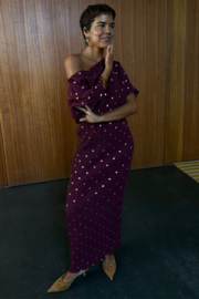 Bordeaux Tilly Plisse dress NFD