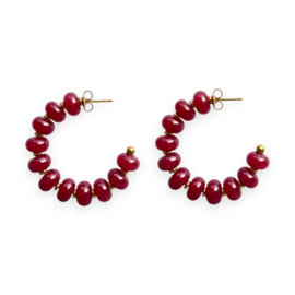 Earrings Gemstone Red