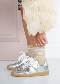 Poona sneaker shimmer metallic silver