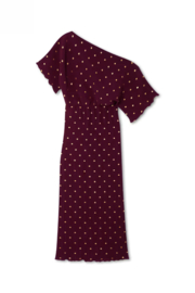 Bordeaux Tilly Plisse dress NFD