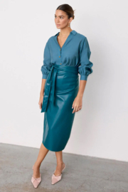 Jaspre Skirt Vegan leather Teal NFD
