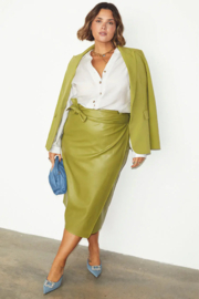 Jaspre Skirt Vegan leather Lime NFD