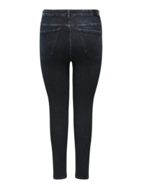 Only high waist jeans Emmy in donkerblauw