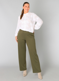 Wijde broek Nadeche in khaki