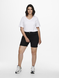 Denim short Laola in zwart