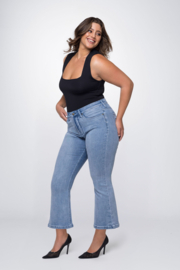 Fox Factor Bobi Sunrise Blue Cropped 28"- Flared jeans