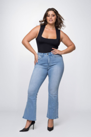 Fox Factor Bobi Fiji Blue Split 32” - Flared jeans